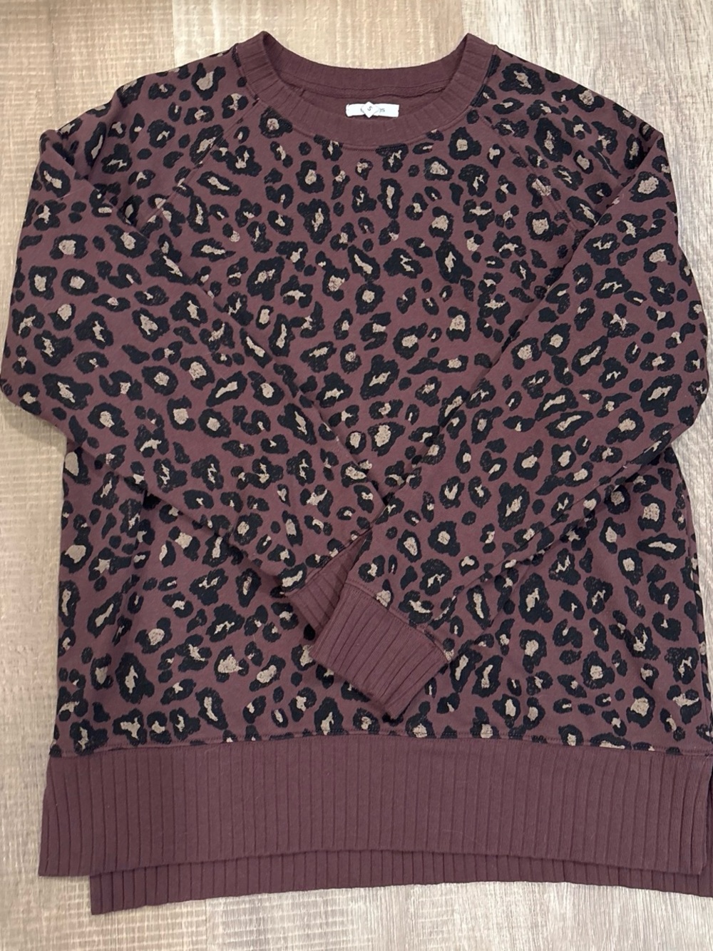 Maurices Mauve Leopard Print Sweatshirt